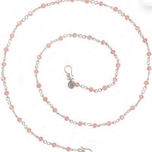 Mialisia “Infinity” silver and peach necklace